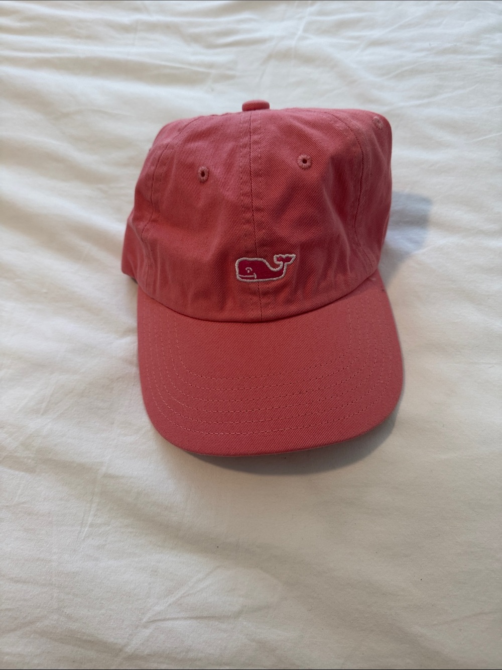 Kids Vineyard Vines Coral Pink Whale Cap